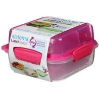 Ланч-бокс Sistema TO GO, 3 секции, 1,24 мл, красный (21610)