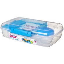 Ланч-бокс с баночкой Sistema Bento TO GO, многосекционный, 1,76 л, синий (21671) Ланч-бокс с баночкой Sistema Bento TO GO, многосекционный, 1,76 л, синий (21671)
