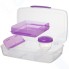 Ланч-бокс с баночкой Sistema Bento TO GO, многосекционный, 1,76 л, фиолетовый (21671)