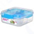Ланч-бокс с баночкой Sistema Bento TO GO, многосекционный, 1,25 л, синий (21685)