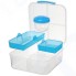 Ланч-бокс с баночкой Sistema Bento TO GO, многосекционный, 1,25 л, синий (21685)