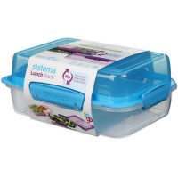 Ланч-бокс Sistema TO GO, 3 секции, 1,8 л, синий (21710)