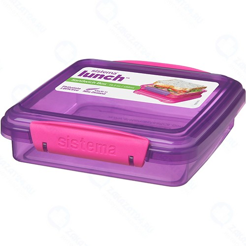 Контейнер для сэндвичей Sistema Lunch Sandwich Box, 450 мл Violet (31646)