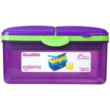Контейнер и бутылка для воды Sistema Lunch Quaddie, 2 л Violet (3970С6) Контейнер и бутылка для воды Sistema Lunch Quaddie, 2 л Violet (3970С6)