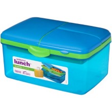 Контейнер и бутылка для воды Sistema Lunch Quaddie, 2 л Blue (3970С6)