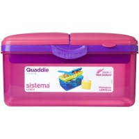 Контейнер и бутылка для воды Sistema Lunch Quaddie, 2 л Red (3970С6)