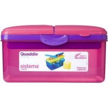 Контейнер и бутылка для воды Sistema Lunch Quaddie, 2 л Red (3970С6)
