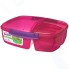 Ланч-бокс с баночкой Sistema Lunch, 3 секции, 2 л, красный (40920)