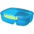 Ланч-бокс с баночкой Sistema Lunch, 3 секции, 2 л, синий (40920)