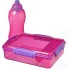Контейнер с разделителем и бутылка для воды Sistema Lunch Pack, 975 мл Red (41575)