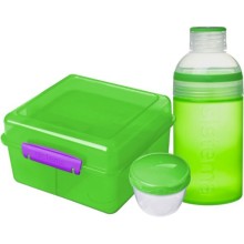 Контейнер и бутылка для воды Sistema Lunch Pack, 2 л Green (41580)