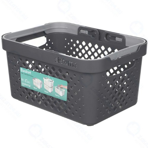 Корзина Sistema Home, 5,25 л, черная (51211)