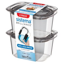 Набор контейнеров для продуктов Sistema Brilliance 380 мл, 2 шт (55102) Набор контейнеров для продуктов Sistema Brilliance 380 мл, 2 шт (55102)