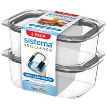 Набор контейнеров для продуктов Sistema Brilliance 920 мл, 2 шт (55112)