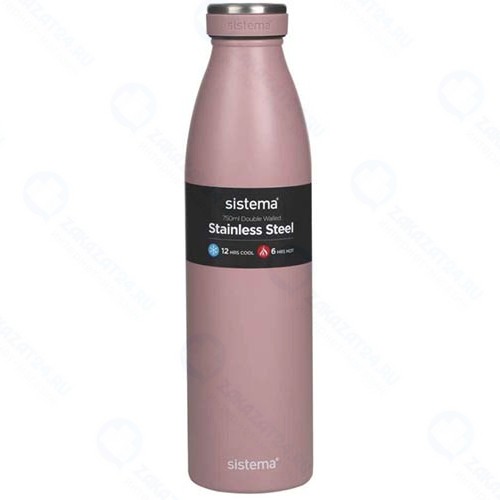 Термобутылка Sistema Hydrate, 0,75 л, розовая (575)