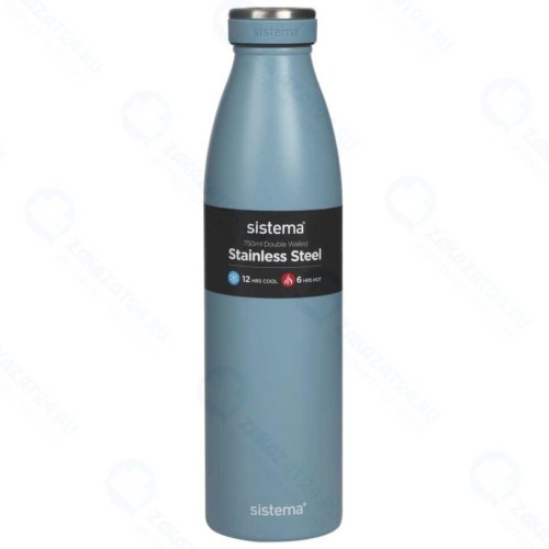 Термобутылка Sistema Hydrate, 0,75 л, серо-голубая (575)