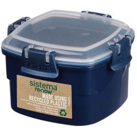 Ланч-бокс Sistema Renew, двойной, 400 мл, синий (581320)