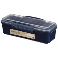 Ланч-бокс Sistema Renew, с разделителем, 410 мл, синий (581479)