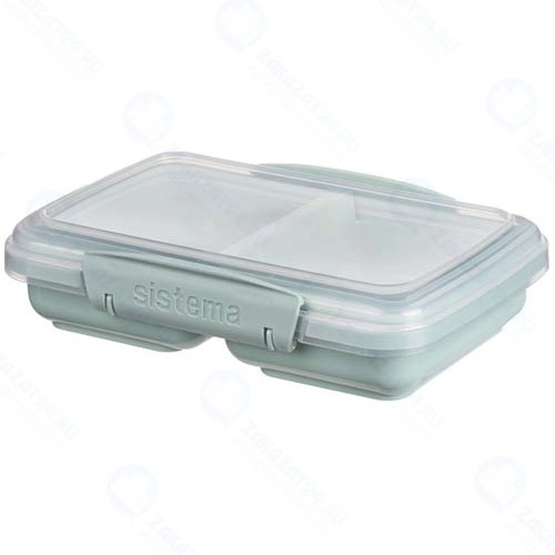 Контейнер Sistema Renew, двойной, 350 мл, зеленый (581518)