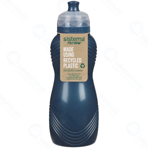 Бутылка для воды Sistema Renew, 600 мл, синяя (58600)