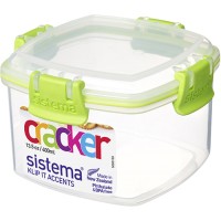 Контейнер для крекеров Sistema Klip It Cracker Accents, 400 мл Green (61331)