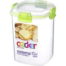 Контейнер для крекеров Sistema Klip It Cracker Accents, 900 мл Green (61332) Контейнер для крекеров Sistema Klip It Cracker Accents, 900 мл Green (61332)