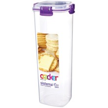 Контейнер для крекеров Sistema Klip It Cracker Accents, 1,8 л Violet (61333) Контейнер для крекеров Sistema Klip It Cracker Accents, 1,8 л Violet (61333)