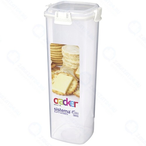 Контейнер для крекеров Sistema Klip It Cracker Accents, 1,8 л White (61333)