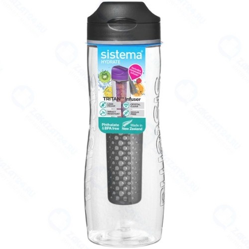 Бутылка для воды Sistema Hydrate Tritan Infuser, 800 мл Black (660)
