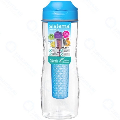 Бутылка для воды Sistema Hydrate Tritan Infuser, 800 мл Blue (660)