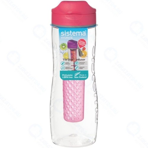 Бутылка для воды Sistema Hydrate Tritan Infuser, 800 мл Red (660)