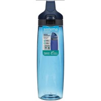 Бутылка для воды с кнопкой Sistema Hydrate, Тритан, 900 мл, темно-синяя (680)