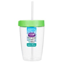 Стакан с трубочкой Sistema Hydrate 525 мл Green (760) Стакан с трубочкой Sistema Hydrate 525 мл Green (760)