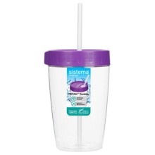 Стакан с трубочкой Sistema Hydrate 525 мл Violet (760) Стакан с трубочкой Sistema Hydrate 525 мл Violet (760)