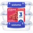Набор контейнеров Sistema 180 мл, 3 шт, синий (881523)