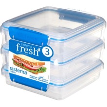 Набор контейнеров Sistema Fresh, 450 мл Marine Blue (921643)