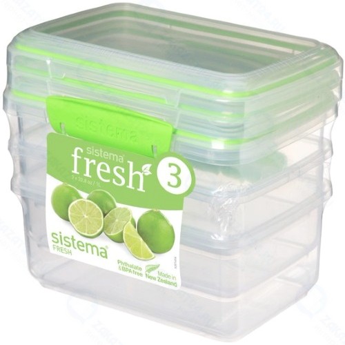 Набор контейнеров Sistema Fresh, 1 л Lime Green (951613)