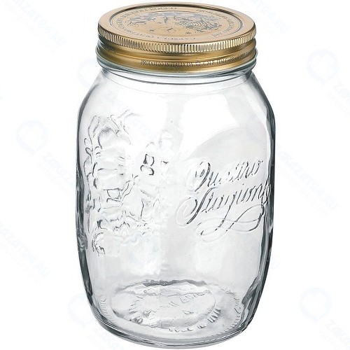 Стеклянная банка для хранения и консервации Bormioli Rocco Quattro Stagioni, 1 л, с винтовой крышкой (B365160-1)