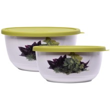 Набор салатников с крышкой Oursson Green Apple (BS3490RC/GA)
