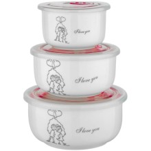 Набор контейнеров GUFFMAN Ceramics Love, 3 шт White (C-06-027-WP) Набор контейнеров GUFFMAN Ceramics Love, 3 шт White (C-06-027-WP)