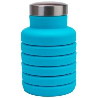 Бутылка для воды Bradex TK 0270 складная с крышкой, 500 мл, голубая