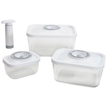 Набор вакуумных контейнеров Status VAC-Glass-Set White