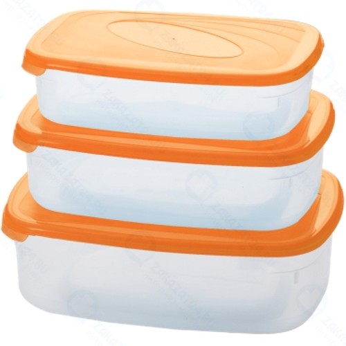 Набор контейнеров для СВЧ Plastic Centre Galaxy 3 шт. Orange (ПЦ2234)