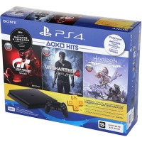 Игровая приставка PlayStation 4 500GB + Horizon Zero Dawn + Gran Turismo Sport + Uncharted 4: Путь вора + PS Plus на 3 месяца (CUH-2108A)