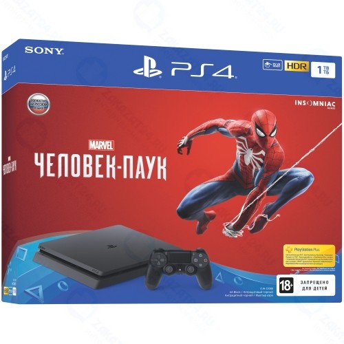 Игровая приставка PlayStation 4 1TB + Человек-паук (CUH-2108B)