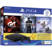 Игровая приставка PlayStation 4 500GB + Gran Turismo Sport + Uncharted 4: Путь вора + Horizon Zero Dawn + PS Plus на 3 месяца (CUH-2208A)