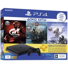 Игровая приставка PlayStation 4 1TB Horizon Zero Dawn + Gran Turismo Sport + God Of War + PS Plus на 3 месяца (CUH-2208B) Игровая приставка PlayStation 4 1TB Horizon Zero Dawn + Gran Turismo Sport + God Of War + PS Plus на 3 месяца (CUH-2208B)