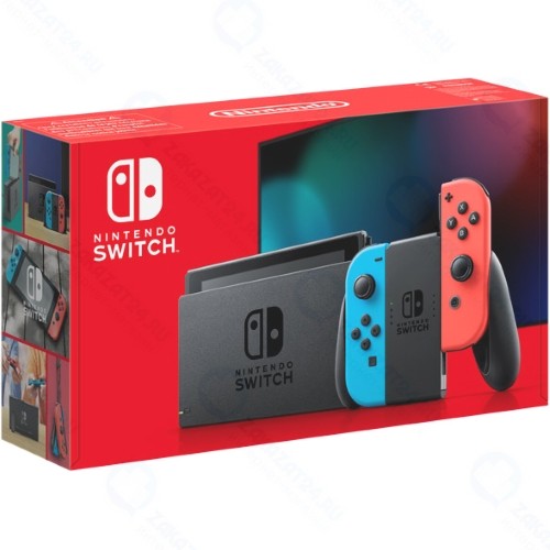Игровая приставка Nintendo Switch (неоновый синий/неоновый красный)