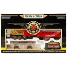 Железная дорога ГОЛУБАЯ-СТРЕЛА 282 см, локомотив, тендер, вагон (2091) Железная дорога ГОЛУБАЯ-СТРЕЛА 282 см, локомотив, тендер, вагон (2091)