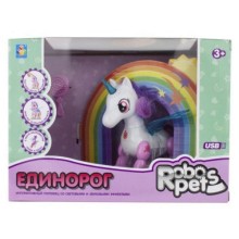 Интерактивная игрушка 1toy RoboPets: Единорог, белый/розовый (Т16802)
